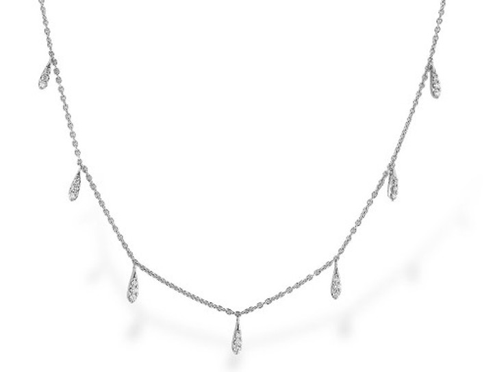 Diamond Teardrop Droplet Necklace