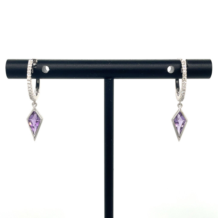 Amethyst Kite Earrings