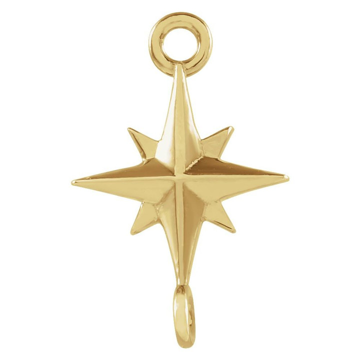 North Star Connector Charm For Permanent Jewelry