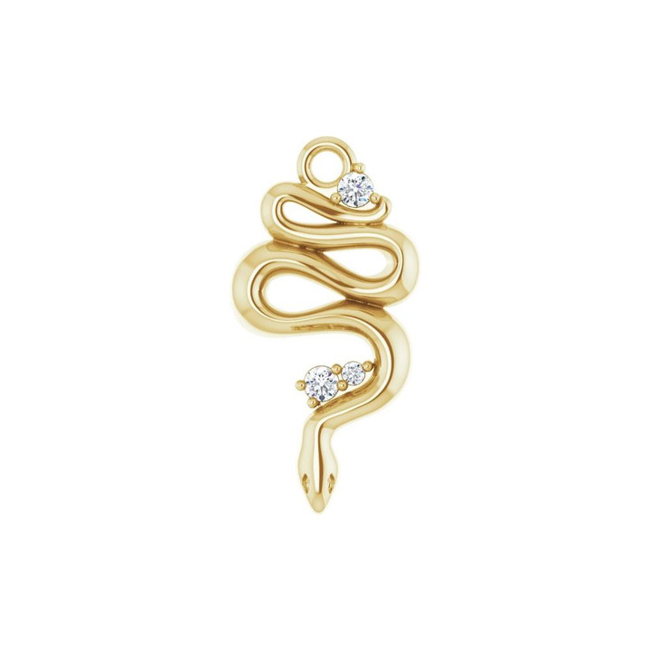 Diamond Snake Charm for Permanent Jewelry