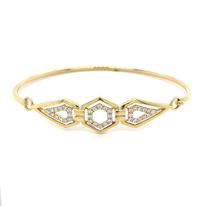 yellow gold bangle, yellow gold bracelet, yellow gold diamond bracelet, diamond bangle, diamond bracelet