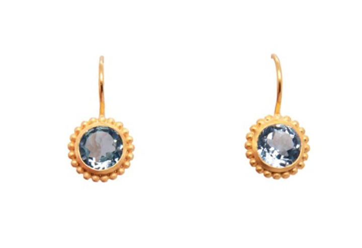Karma Blue Topaz Earrings
