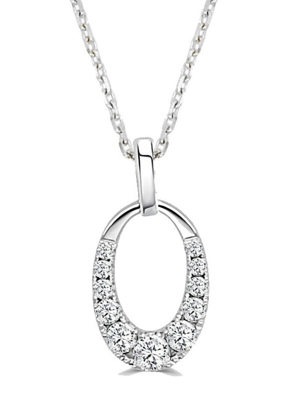 Oval Diamond Pendant