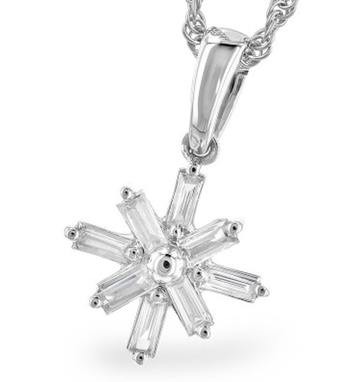 Baguette Starburst Pendant