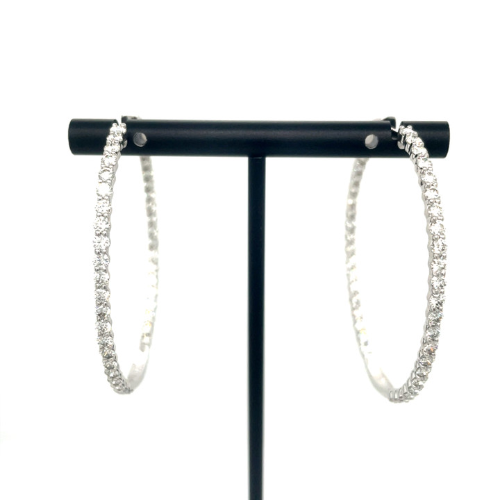 inside out diamond hoops, diamond earrings, diamond hoops