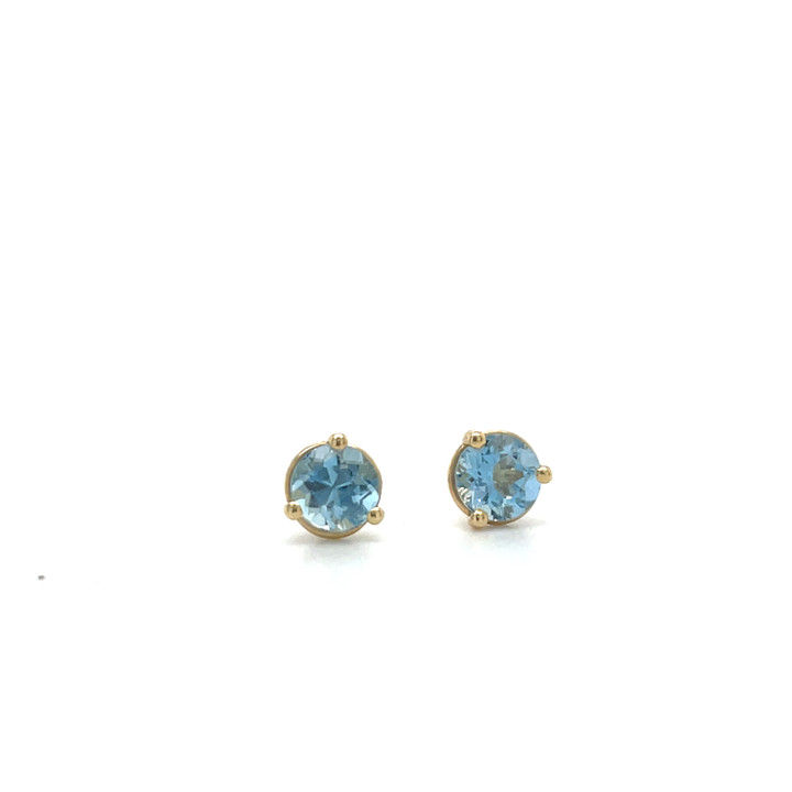 aquamarine studs, aquamarine earrings