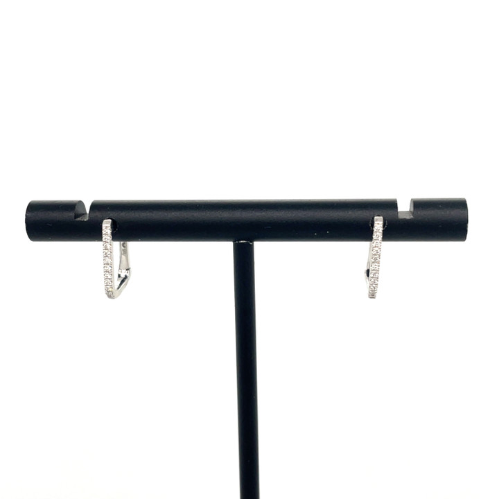 white gold diamond hoops, diamond huggies