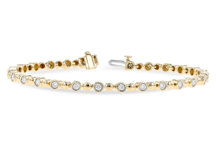 Alternating Diamond and Gold Bracelet