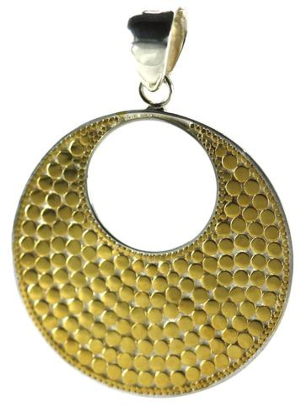 indiri collection kala P234G yellow gold vermeil pendant necklace medallion, hand crafted in bali, artisan, fair trade