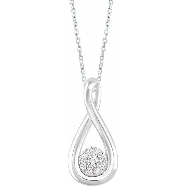 Infinity Inspired Pave Diamond Necklace