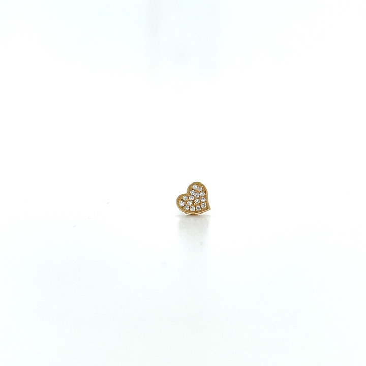 diamond heart studs, diamond heart earrings, diamond heart jewelry, pave diamond earrings