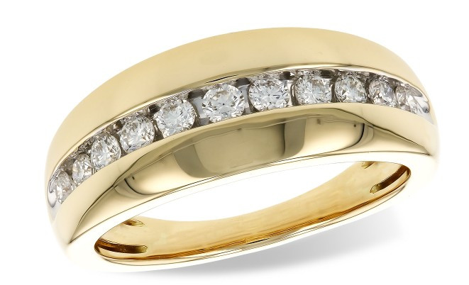 Wide Channel Set Diamond Band