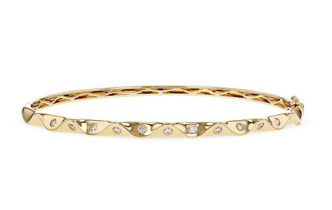 Geometric Hinged Bangle