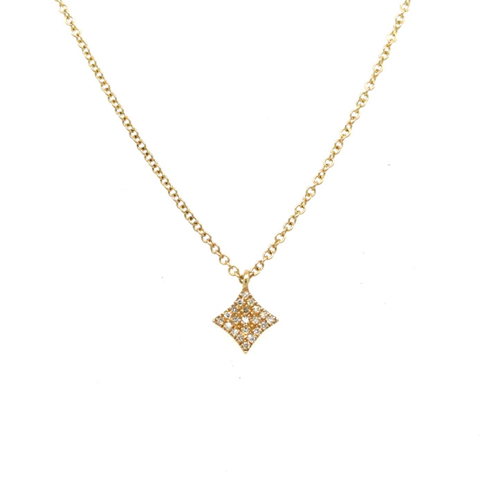 Pave Four Point Star Necklace