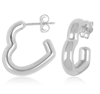 Small Open Heart Hoops