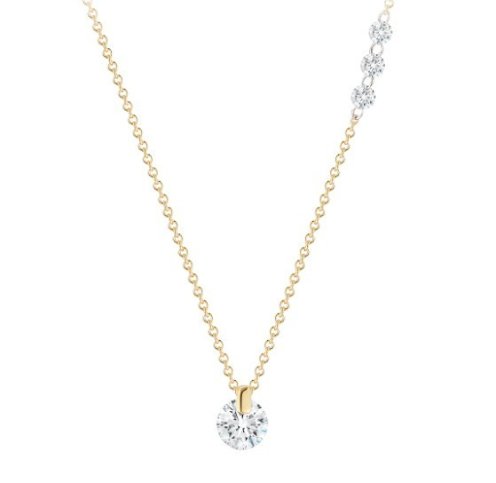 floating diamond necklace, diamond necklace, floating diamond jewelry