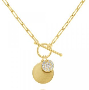 Toggle Diamond Disc Pendant