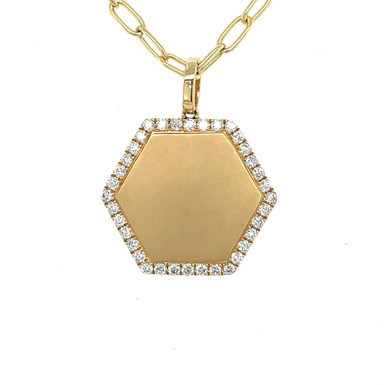 Hexagon Diamond Pendant II