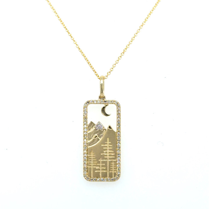 Mountain & Moon Pendant