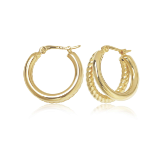 Twisted & High Polish Hoops