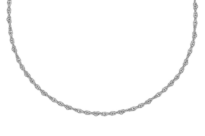 18" Rope Chain- White Gold
