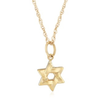 Star Of David Gold Pendant