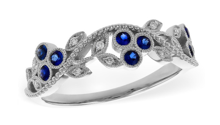 Sapphire Floral Ring