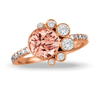 Bezel Set Morganite Ring