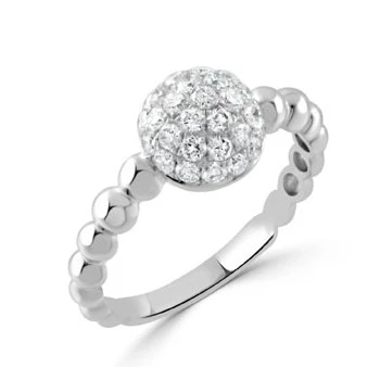 Pave Diamond "Bead" Ring