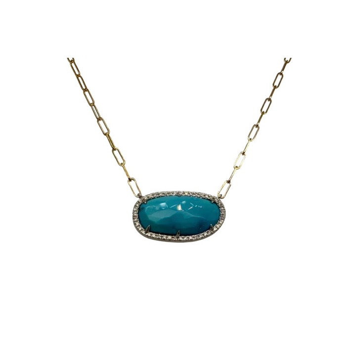 Turquoise & Diamond Necklace
