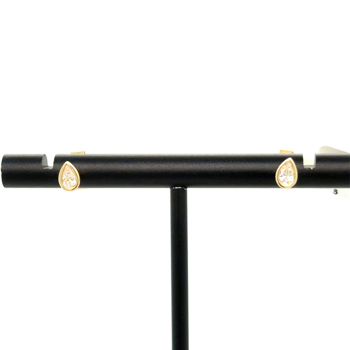 Mini Pear Shape Bezel Studs