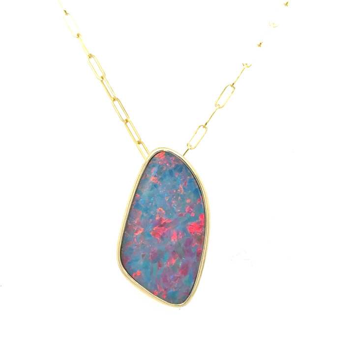 Midnight Tide Opal Pendant