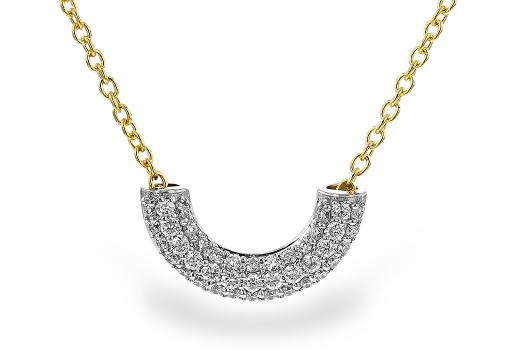 macaroni necklace, macaroni jewelry, diamond macaroni necklace, unique diamond necklace
