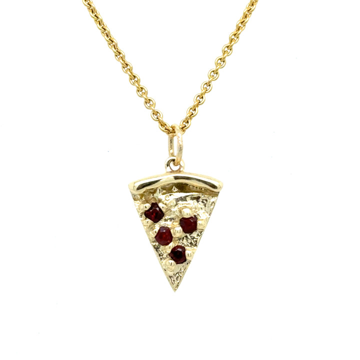 pizza pendant, pizza jewelry, pizza necklace