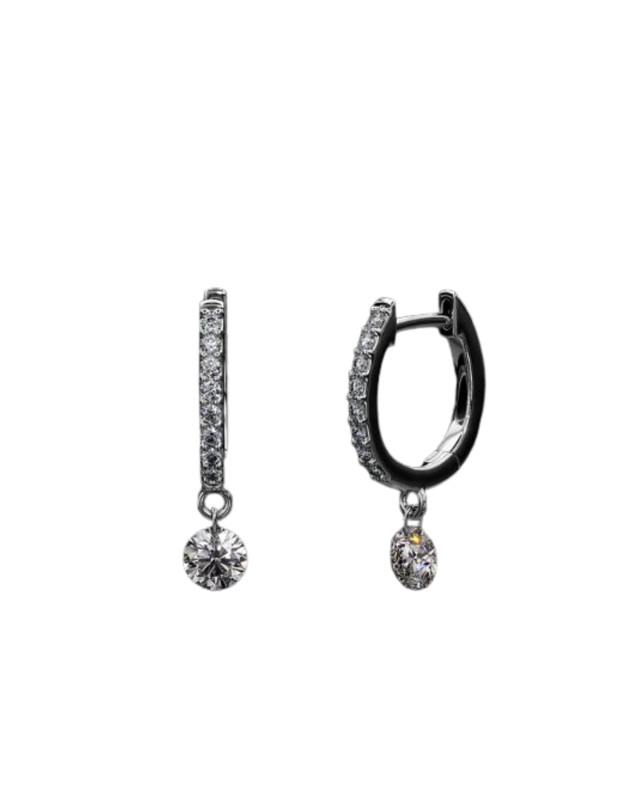DIAMOND HOOPS, UNIQUE DIAMOND HOOPS, DIAMOND EARRINGS, UNIQUE DIAMOND EARRINGS, DRILLED DIAMOND EARRINGS, DRILLED DIAMOND JEWELRY