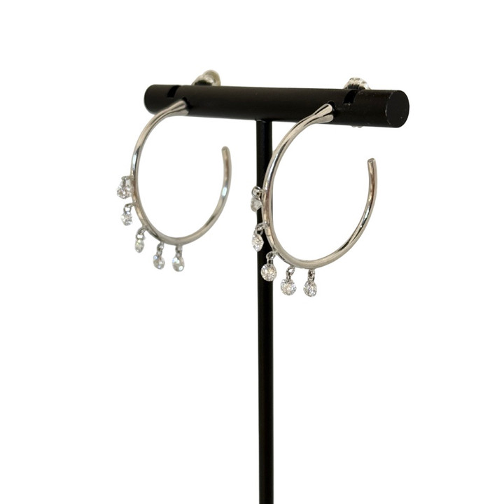 DIAMOND HOOPS, UNIQUE DIAMOND HOOPS, DIAMOND EARRINGS, UNIQUE DIAMOND EARRINGS, DRILLED DIAMOND EARRINGS, DRILLED DIAMOND JEWELRY
