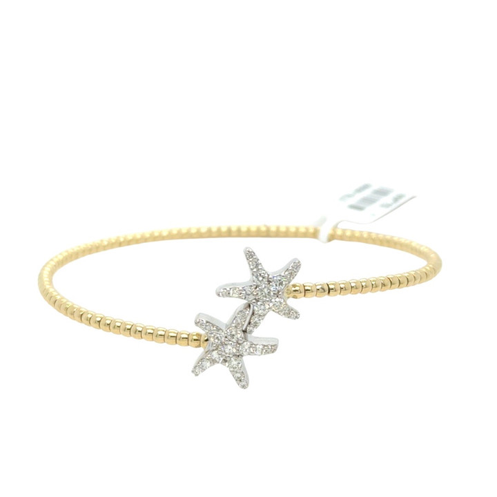 Diamond Starfish Cuff Bracelet