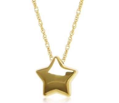 Puffed Star Necklace