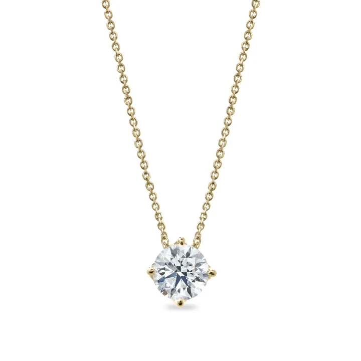 diamond solitaire necklace, lab grown diamond necklace, lab grown diamond jewelry