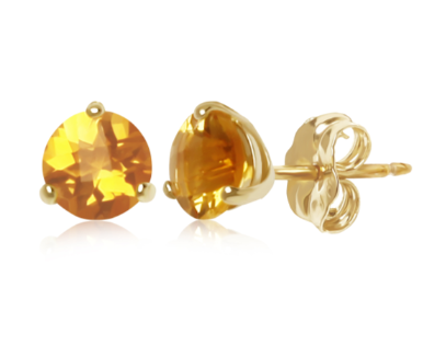 6mm Citrine Studs