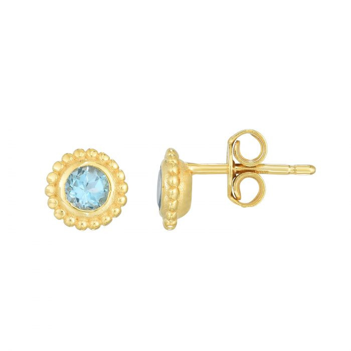 Popcorn Topaz Studs