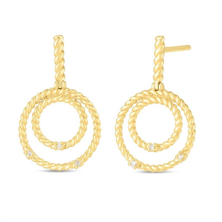 Twisted Circle Dangle Earrings