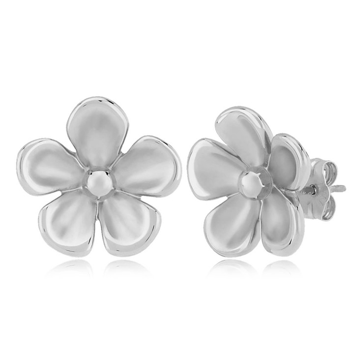 Pansy Flower Stud Earrngs