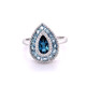 Pear Shaped Blue Topaz Ring