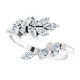 Open Diamond Leaf Ring