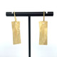 Rectangular Wave Earrings- Gold Vermeil