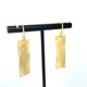 Rectangular Wave Earrings- Gold Vermeil