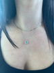 blue topaz necklace, silver blue topaz necklace