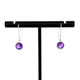 Amethyst Dangle Earrings - Sterling Silver