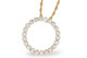 1cttw Open Diamond Circle Necklace- Yellow Gold